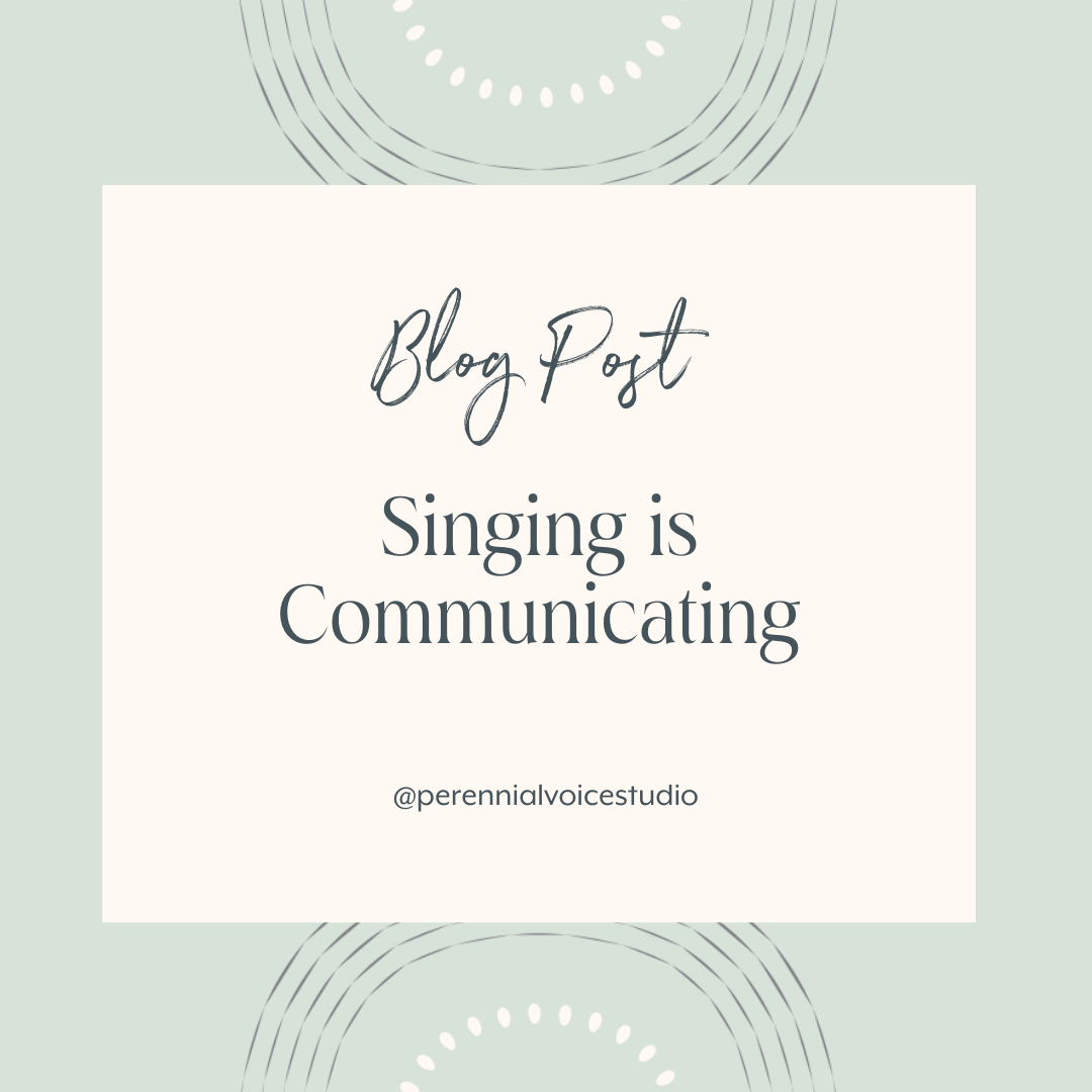 Singing Is Communicating