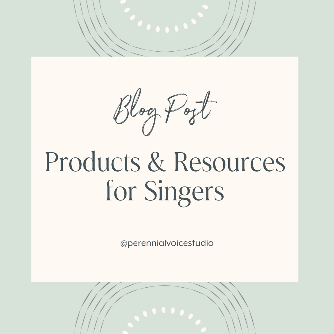 Products & Resources for Singers